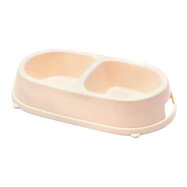Миска Gamma для животных 30272009 двойная, пластиковая, 24*14*4,5см 2*260мл
