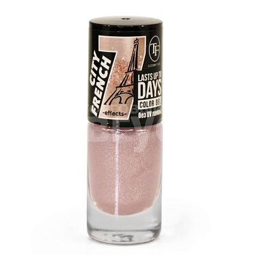 Лак для ногтей Triumf Color Gel City French Светло-розовый с шиммером, тон 362, 8 мл