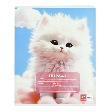Тетрадь ArtFox STUDY 10175363 клетка, 1 сентября: Пушистики, 5 видов, 12 листов