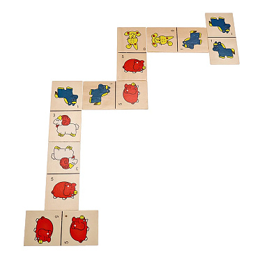 Игра ИД-1472 Домино, Домашние животные, 9х16,5 см, пластик