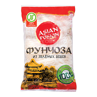 Фунчоза ASIAN FUSION из зеленых бобов быстрого приготовления, 150 г