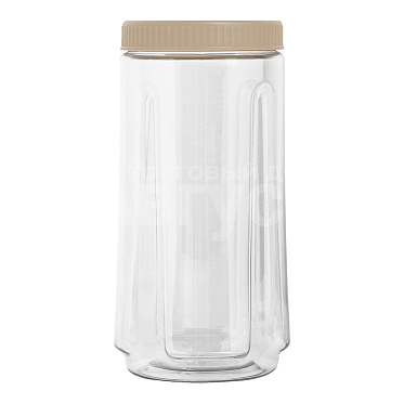 Банка для сыпучих продуктов Sugar&Spice SE224910005 Honey круглая, пластик, латте, 1,1 л