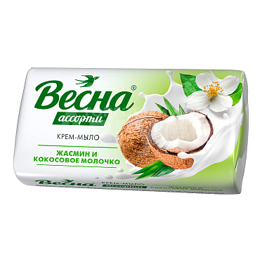 Мыло туалетное Весна жасмин и кокосовое молочко, 90 г