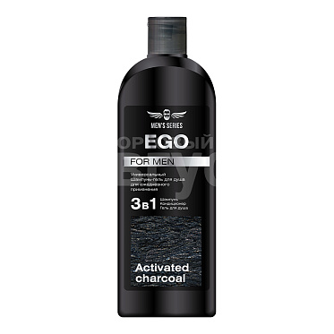 Шампунь Tolk EGO 3 в 1 Чёрный уголь шампунь, кондиционер, гель для душа, мужской, 430 мл