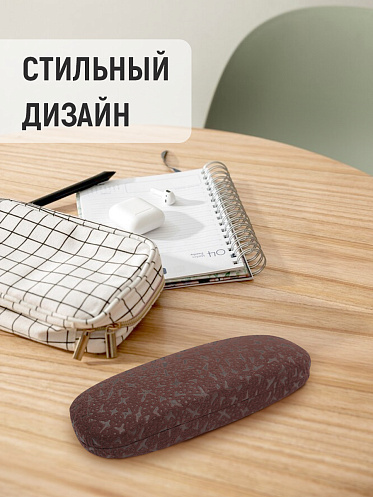 Футляр для очков Звезды бархат, цвет коричневый