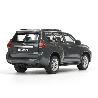 Машина PRADO-11-GY Технопарк Toyota Land Cruiser Prado, инерционная, 10,5 см, металл, цвет: мокрый асфальт