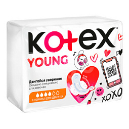 Прокладки гигиенические Kotex Young Normal, 8 шт