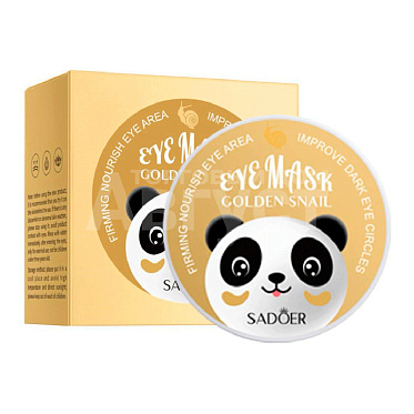 Патчи для глаз Sadoer Golden Snail с секретом улитки, гидрогелевые, 60 шт
