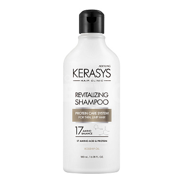 Шампунь Kerasys Revitalizing восстановление с аминокислотами и аргановым маслом, 180 мл