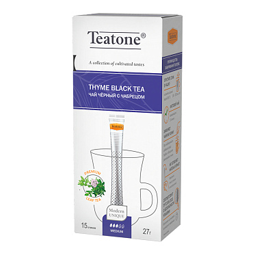 Чай черный Teatone черный с ароматом чабреца, 1 пакетик, 1,8 г