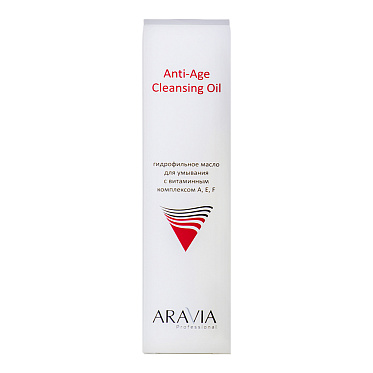 Гидрофильное гель-масло для умывания ARAVIA Anti-Age Cleansing Oil с витаминным комплексом А,Е,F, 110 мл