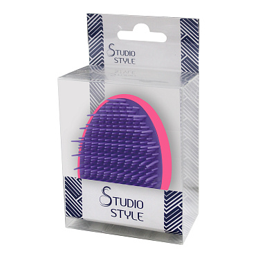 Расческа Teezer45412-4259 Studio Style, малая с мягкими зубьями, круглая, полипропилен, цвет: фиолетовый