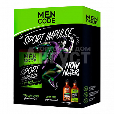 Набор подарочный Men Code Sport Impulse шампунь укрепляющий 300мл + гель для душа 300мл, мужской