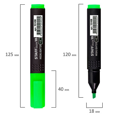 Текстовыделитель Staff 151498 College STICK HL-497 линия 1-4 мм, зеленый