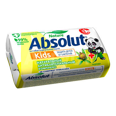 Мыло туалетное Absolut детское с чередой, 90 г