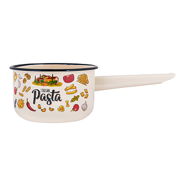 Ковш Appetite 1с42с Pasta Italian, без крышки, эмалированный, 1,5 л