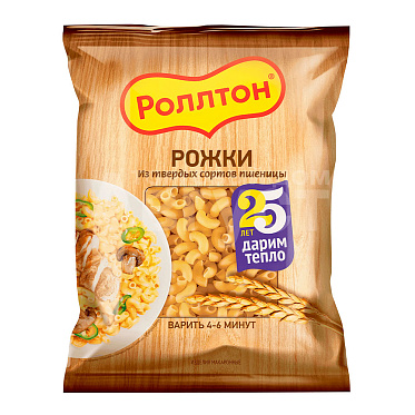 Макароны Роллтон Рожки, 400 г