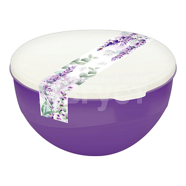 Миска пластиковая 436964400 с крышкой Lavender, пластик, 3 л