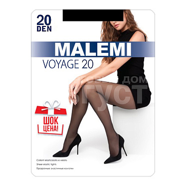 Колготки Malemi Voyage 20 ден, размер 4, nero (черные)