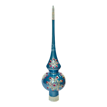 Наконечник КВ-1405 Снежок, стеклянный, в подарочной упаковке, мультиколор