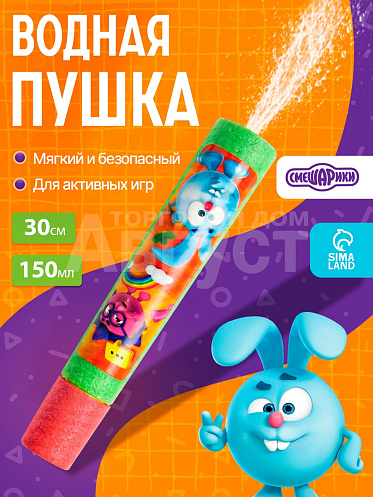 Пистолет 5599852 водный, Помпа, Смешарики, 150мл, 30 см