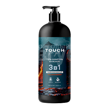 Гель для душа Touch for you парфюмированный, 3 в 1, мужской, 1 л