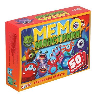 Настольная игра Умные игры 4630115527268 Мемо, Монстрики, тренируем память,50 карточек