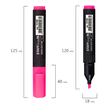 Текстовыделитель Staff 151499 College STICK HL-497 линия 1-4 мм, розовый