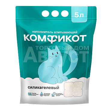 Наполнитель для кошачьих туалетов Комфикот 20337007 тоф, комкующийся, без ароматизатора, 5 л