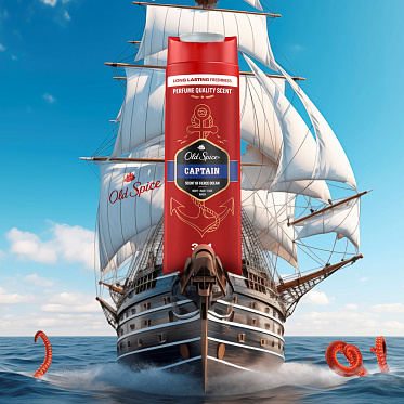 Гель для душа Old Spice 2 в 1 Captain, мужской, 400 мл
