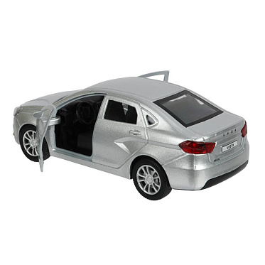 Машина VESTA-12-GR Технопарк Lada Vesta, двери открываются, 11,5 см, металл, цвет: серый
