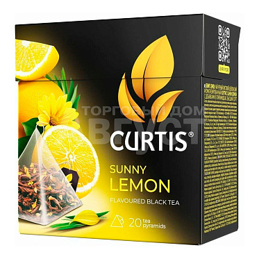 Чай черный Curtis Sunny Lemon, в пирамидках, 20 пакетиков
