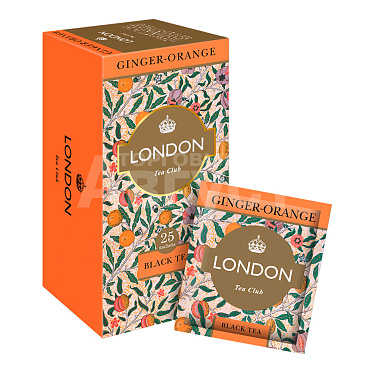 Чай черный London Tea Club Ginger-orange, 25 пакетиков