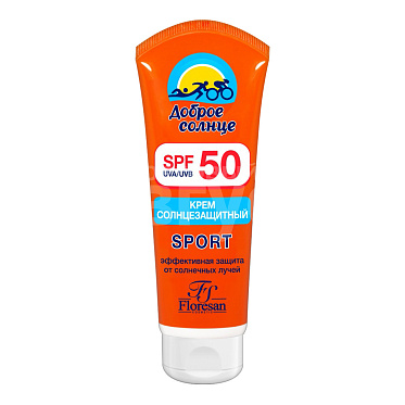 Крем для загара Floresan Солнцезащитный Spf 50, при интенсивных занятиях спортом, 60 мл