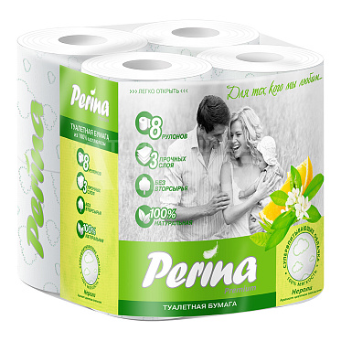 Бумага туалетная Perina Neroli 3сл 8шт, бедая