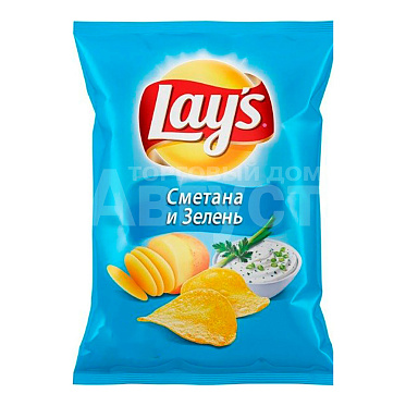 Чипсы Lays Сметана и зелень, 140 г