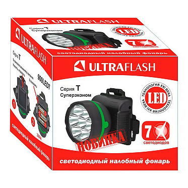 Фонарь Ultraflash 7 LED, 0.9W, 3XR03