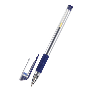 Ручка гелевая LANCER 1264119 0,5 мм, прозрачный корпу, синий
