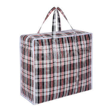 Сумка SHP-19-3 хозяйственная, Клетка черная 40*35*18 см