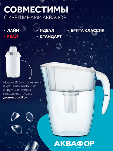 Кассета для фильтр-кувшина Акфофор В100-15 глубокая очистка воды, 1 шт