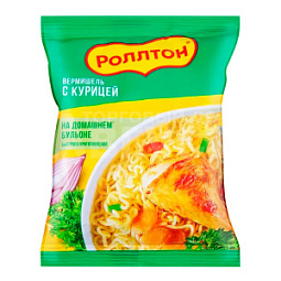 Лапша быстрого приготовления Роллтон с курицей, 60 г