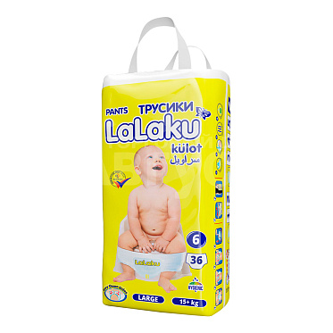 Подгузники LALAKU трусики 15+кг, размер 6, 36 шт