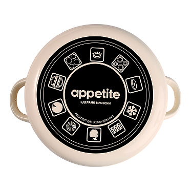 Кастрюля Appetite 6RD201M Подворье эмалированная 4 л