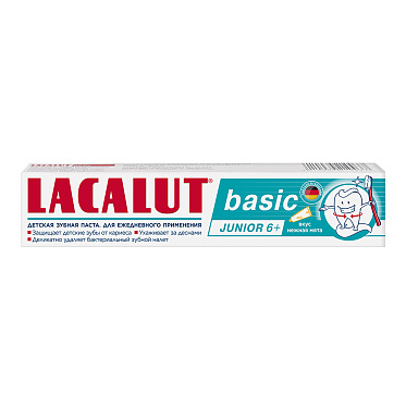 Зубная паста Lacalut детская Basic junior 6+ лет, 60 г