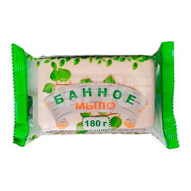 Мыло туалетное Банное, ординарное, 180 г