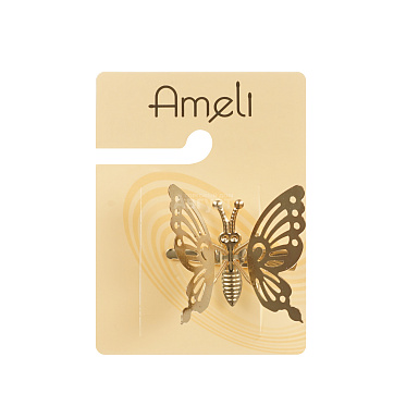 Зажим для волос Ameli WAT25812-38 Бабочки золото