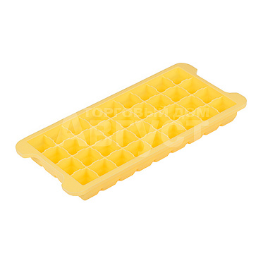 Форма для льда Vetta 856-241 прямоугольная, 36 ячеек 26,5*13,4*2,6 см, силикон, желтый