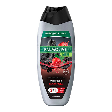 Гель для душа Palmolive Men, 3 в 1 Очищение и перезагрузка, для тела, волос и лица, мужской, 450 мл
