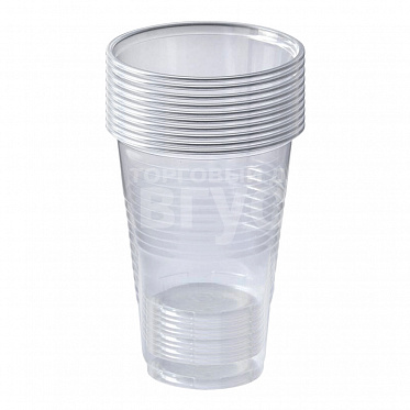 Одноразовая посуда стакан Домашний сундук ДС-158 0,5 мм, полипропилен, прозрачный, 10 шт