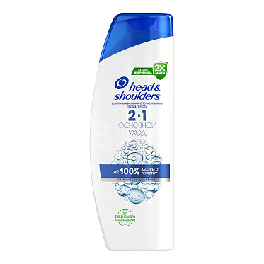 Шампунь Head & Shoulders 2 в 1 Основной уход, 360 мл